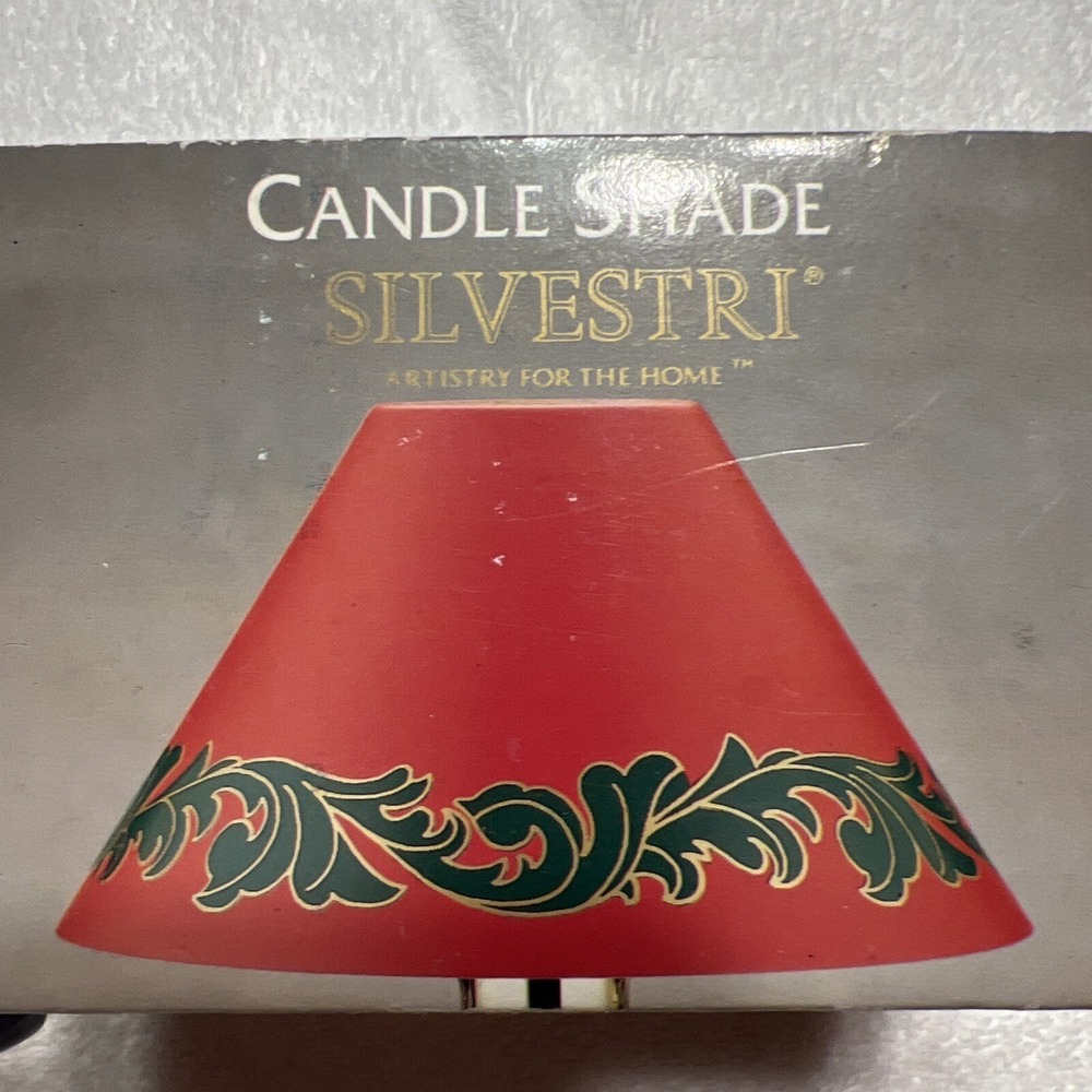 Candle Shade Silvestri 6 1/2 Inch Garland  Red And Green Christmas - Picture 4 of 6